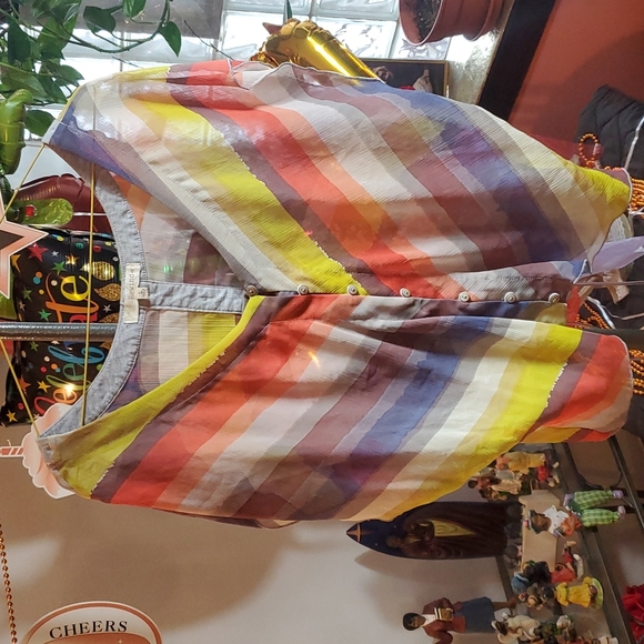 Sheer Stripped Top - Picture 3 of 5